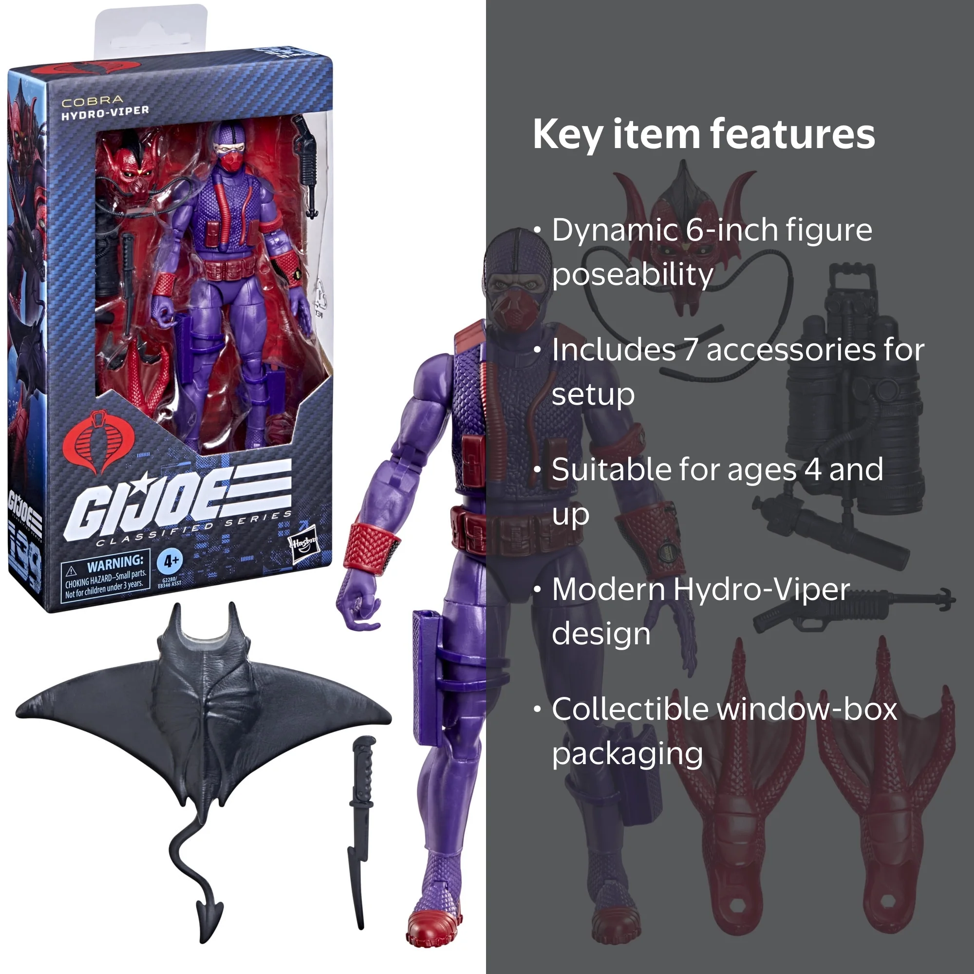 G.I. Joe Classified Series 199, Hydro-Viper, 6 Inch Action Figure