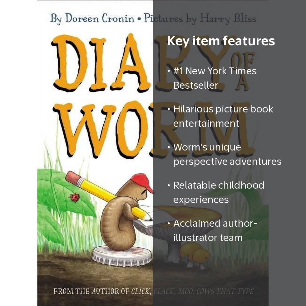 Doreen Cronin, Hardcover Book, Diary of a Worm, Series WORM