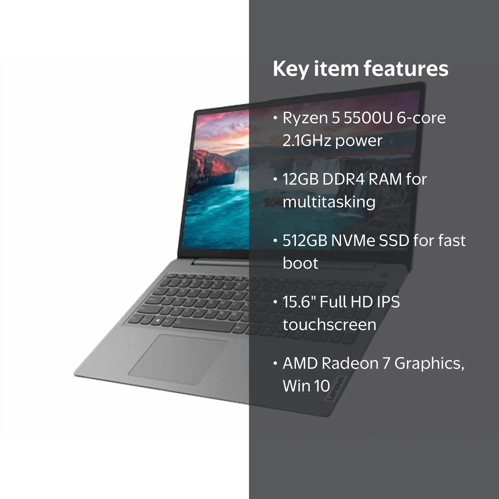 Lenovo IdeaPad 3 15ALC6 82KU - Ryzen 5 5500U / 2.1 GHz - Win 10