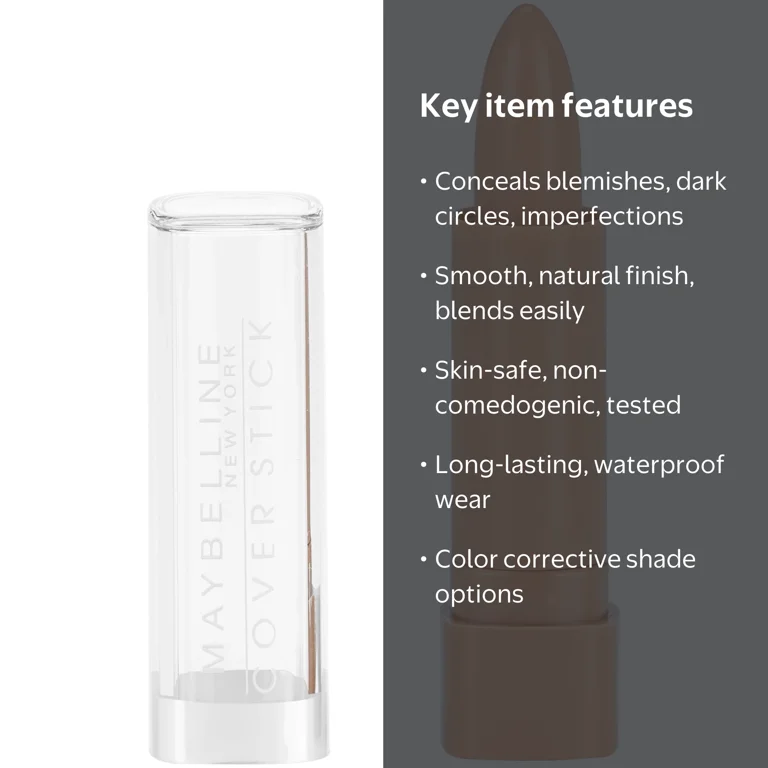 Maybelline Cover Stick Corrector Concealer, Deep Beige, 0.16 fl oz
