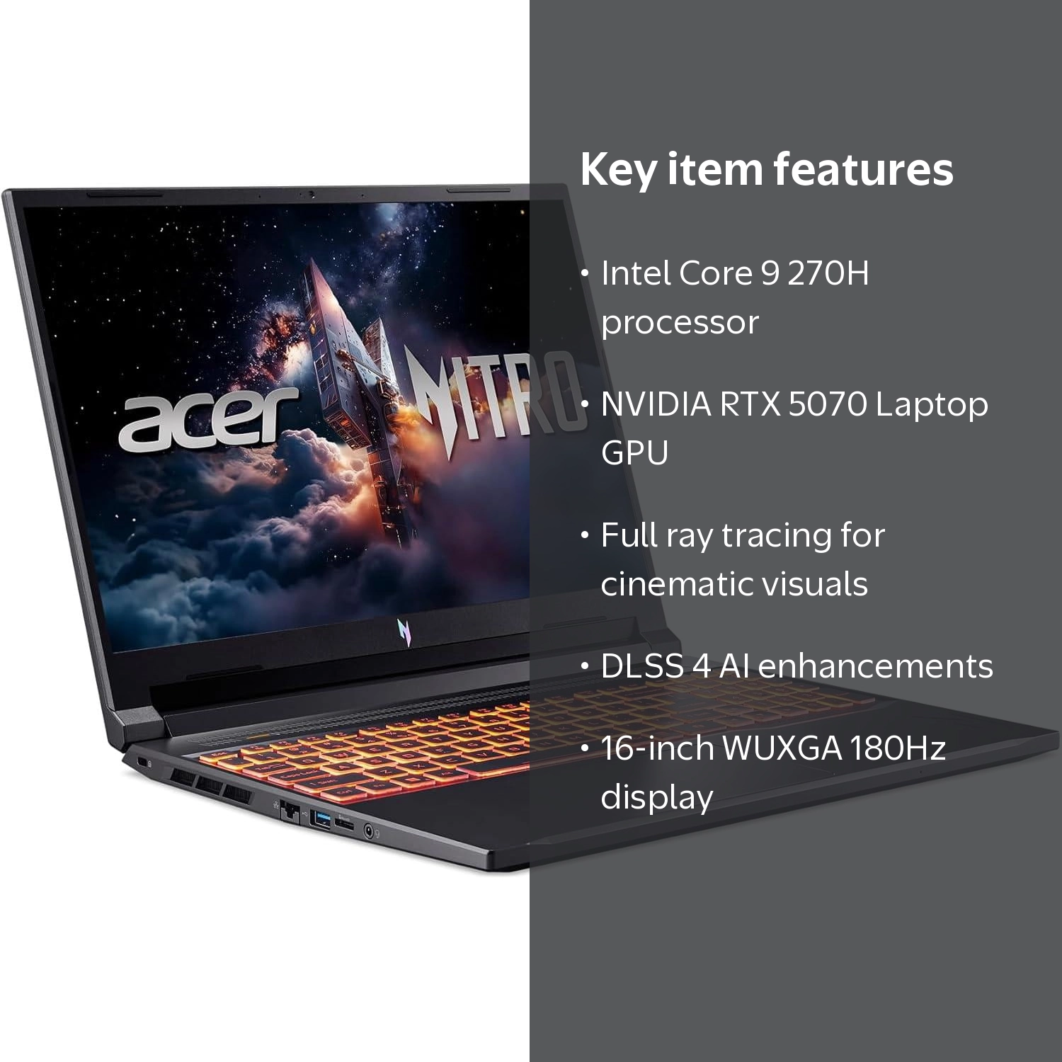 Acer Nitro V Gaming Laptop, Intel Core 9, 16