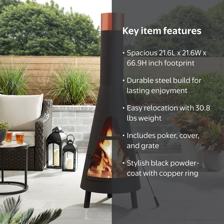 Mainstays 67” Tall Round Powder-Coated-Black Finish Steel Wood