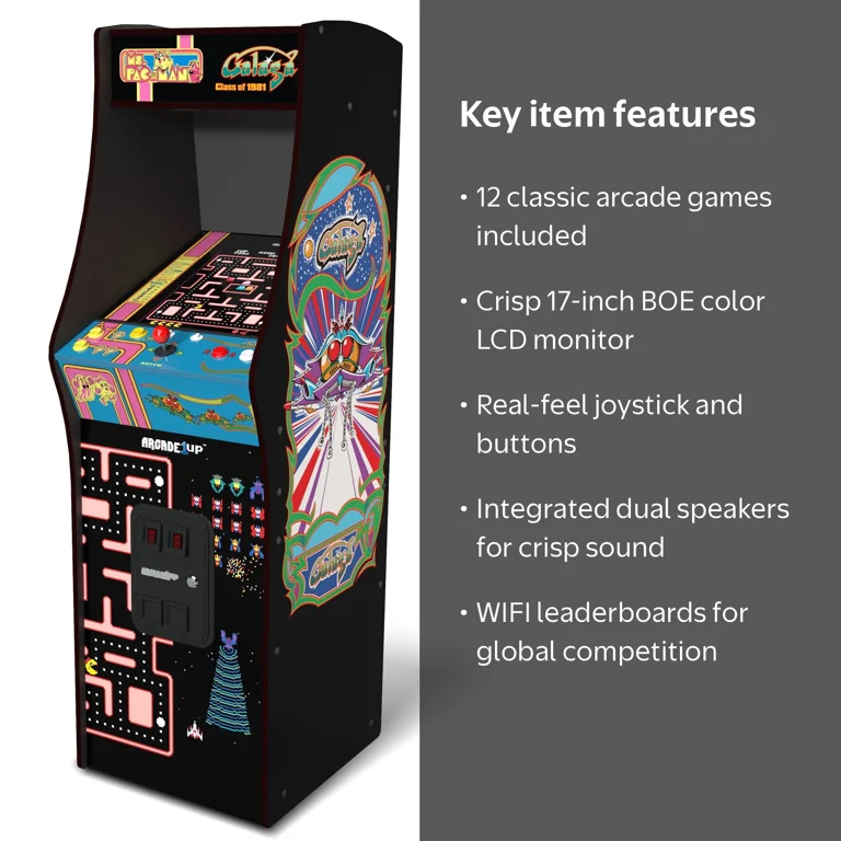 Arcade1Up, Ms. PAC-MAN and GALAGA Class of '81 Deluxe Arcade Game