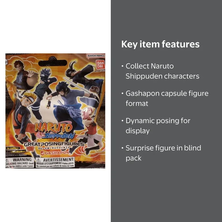 Naruto Shippuden Gashapon Great posing figures Blind Pack
