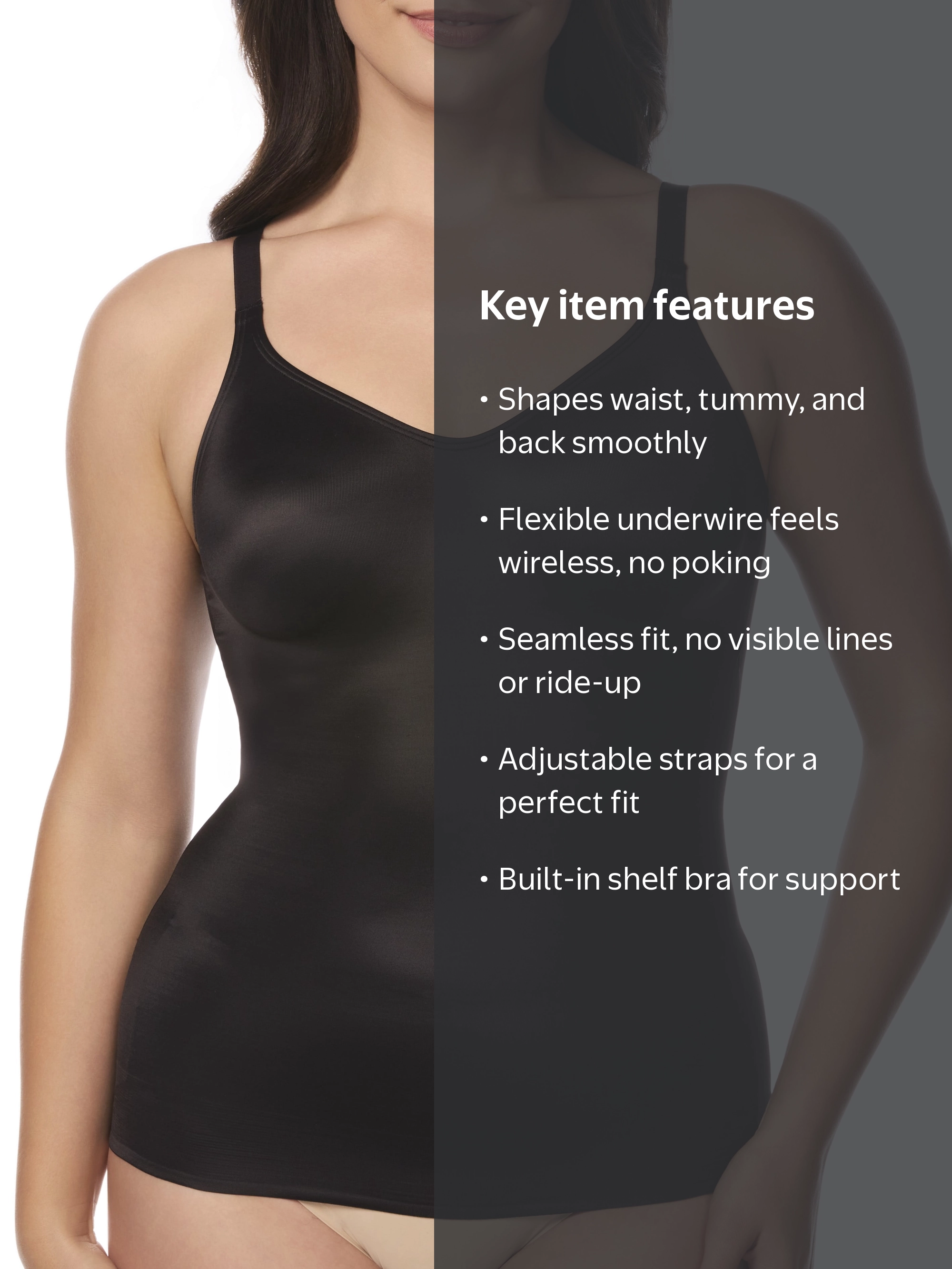 Cupid Women's Firm Control Underwire Cami Shapewear with