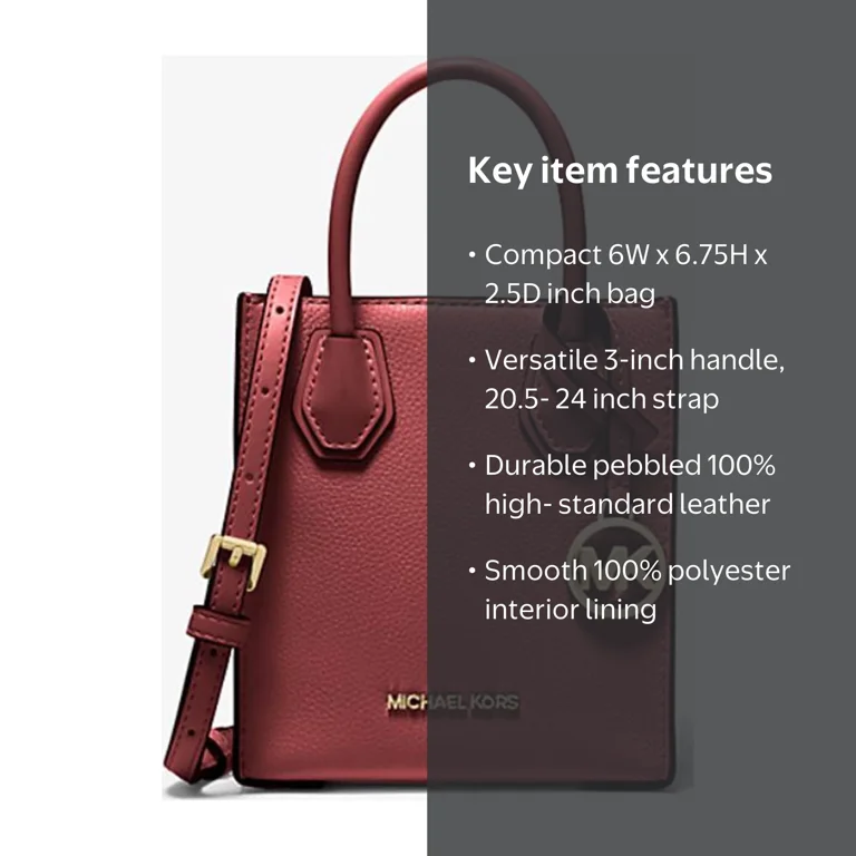 Michael Kors Mercer Extra-Small Pebbled Leather Crossbody Bag