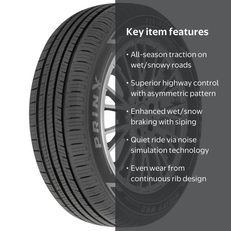 Prinx HiCITY HH2 225/50R17 98V XL Tire, All Season, Wet & Snow
