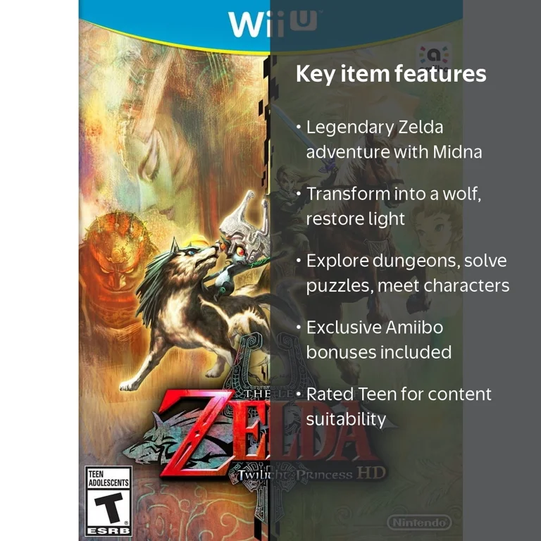 Restored Nintendo The Legend of Zelda: Twilight Princess HD - Wii