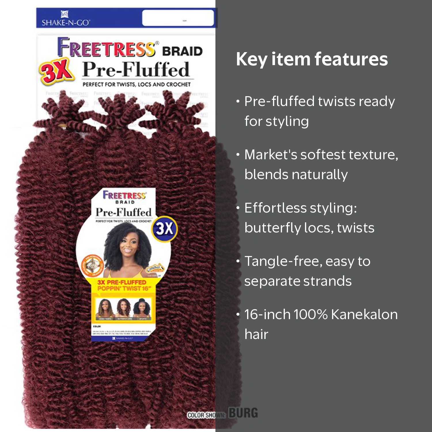 FREETRESS - 3X PRE-FLUFFED POPPIN' TWIST 16