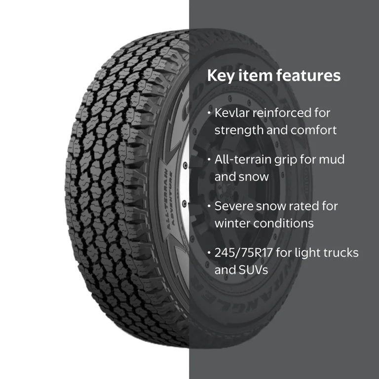 GOODYEAR WRANGLER P245/75R17 未使用タイヤ　1本のみ Goodyear Wrangler All-Terrain Adventure Kevlar 245/75R17 112T
