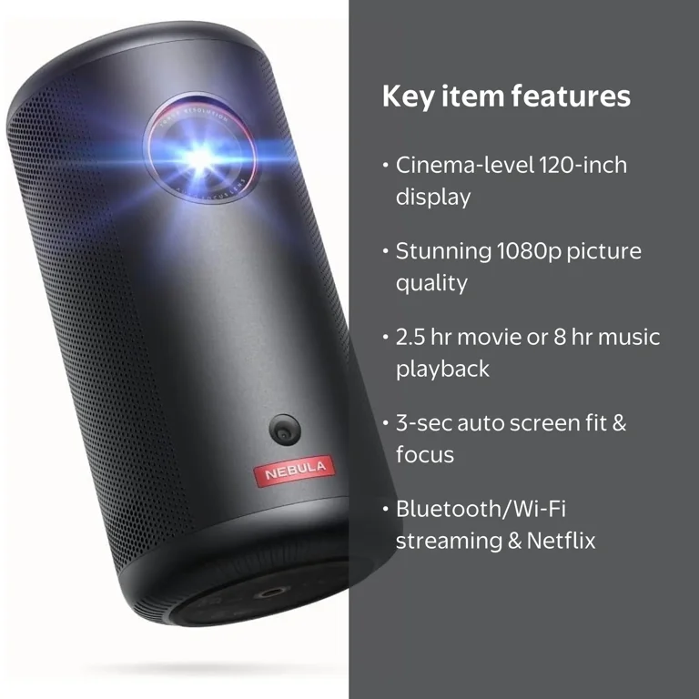Nebula, Mini Projector, Capsule 3 GTV, 1080p Smart with Bluetooth