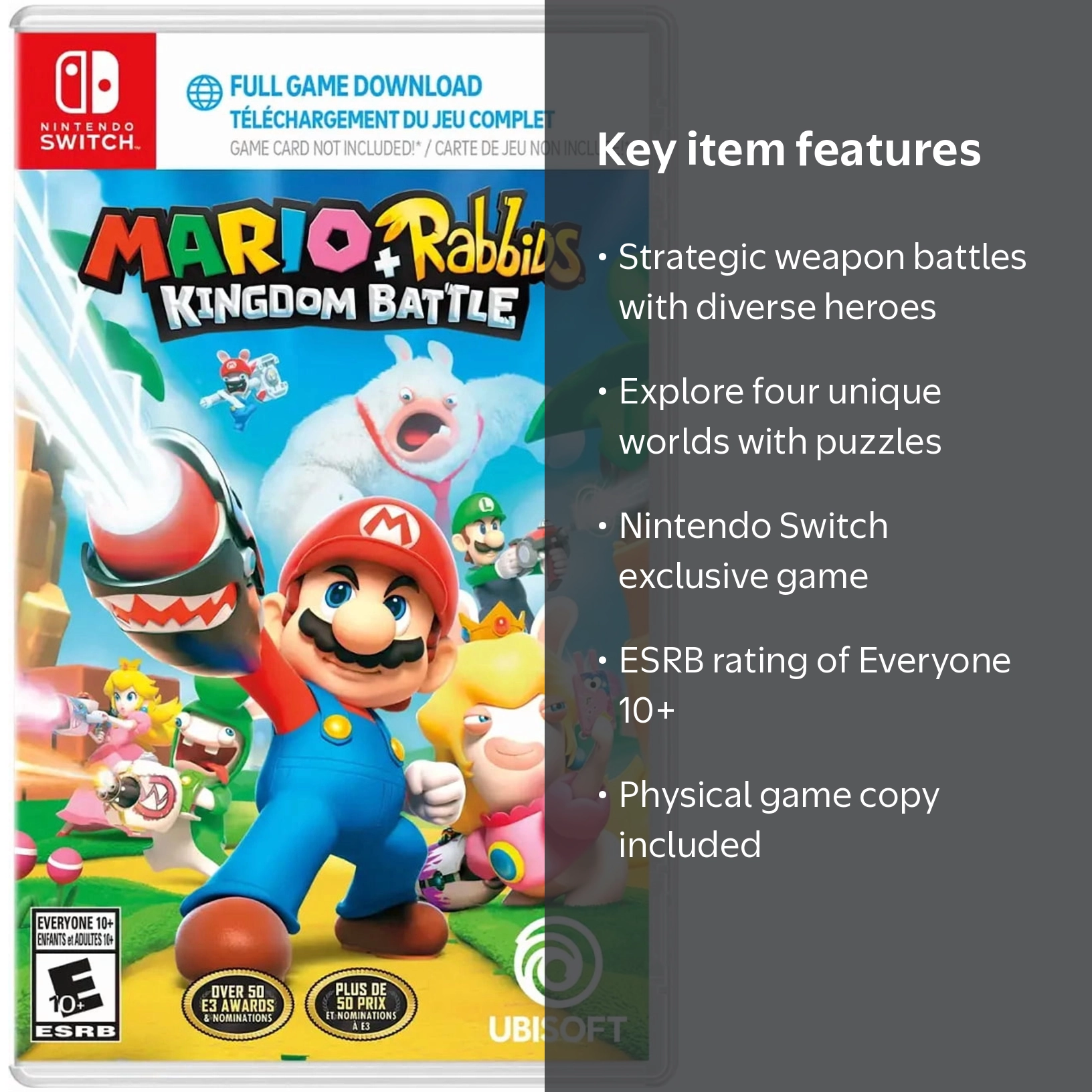 Ubisoft, Mario + Rabbids Code In Box, Nintendo Switch - Walmart.com