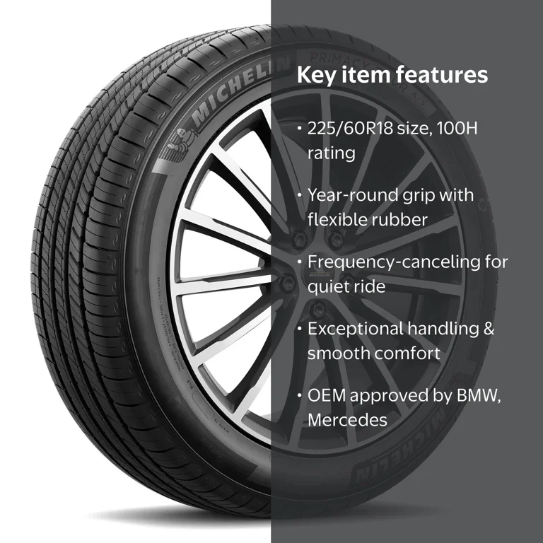 Michelin, All-Season Tire, 225/60R18 100H, Quiet, Performance