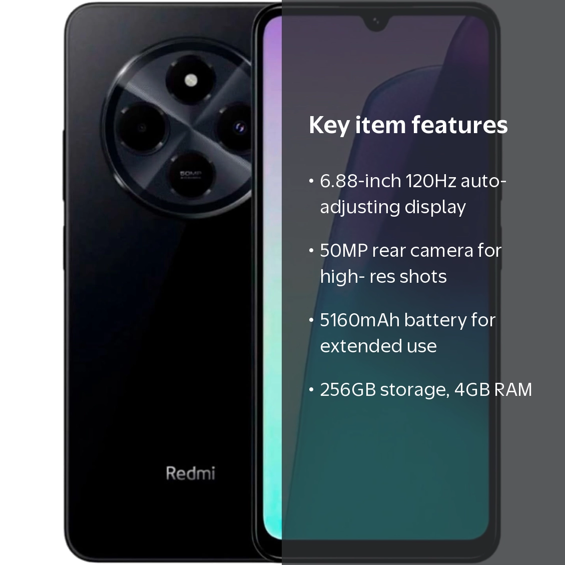 Redmi 5G 128GB ブラック Xiaomi Redmi 14C 4G GSM Unlocked Smartphone 6.88