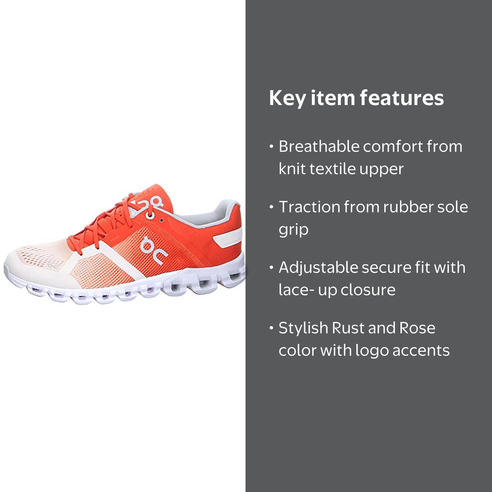 ON Running Women's Cloudflow Running Shoe (Rust/Rose, 8) - Walmart.com