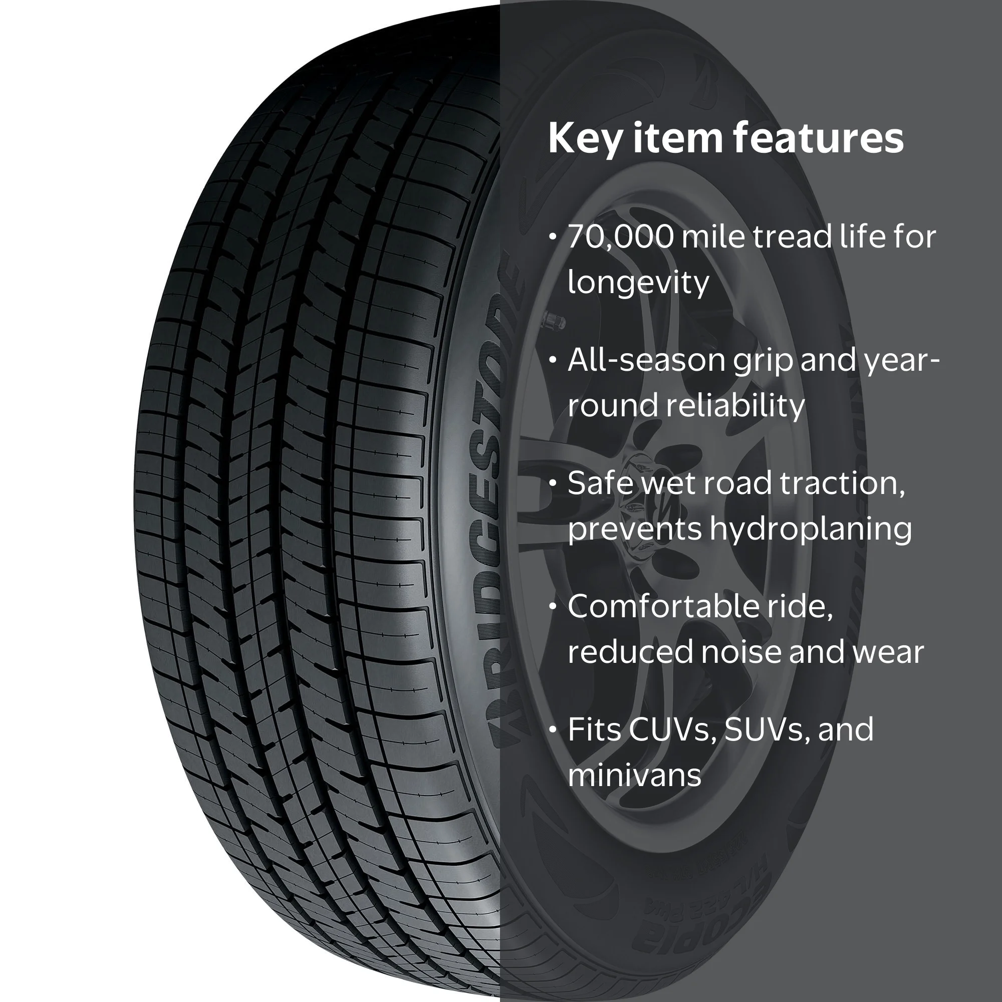 Bridgestone Ecopia H/L 422 Plus All-Season Weather 225/65R17 102H