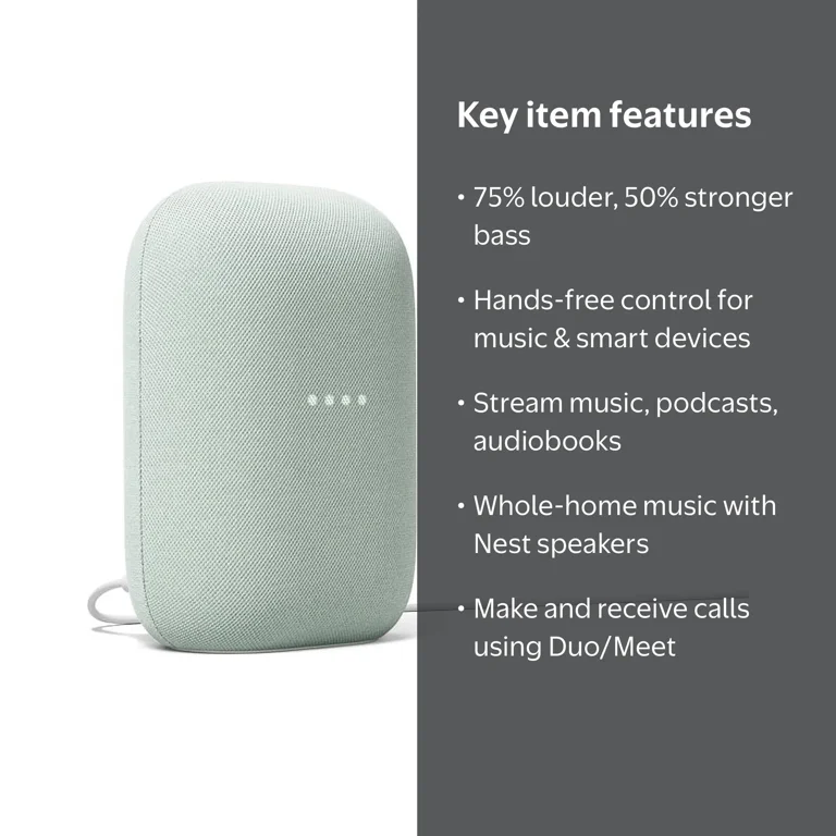 Google Nest Audio - Smart Speaker with Google Assistant - Sage