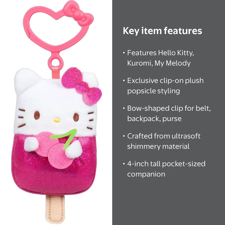 Sanrio Series 2 Hello Kitty Clip on Plush (Popsicle) - Walmart.com Sanrio Series 2 Hello Kitty Clip on Plush (Popsicle) - Walmart.com