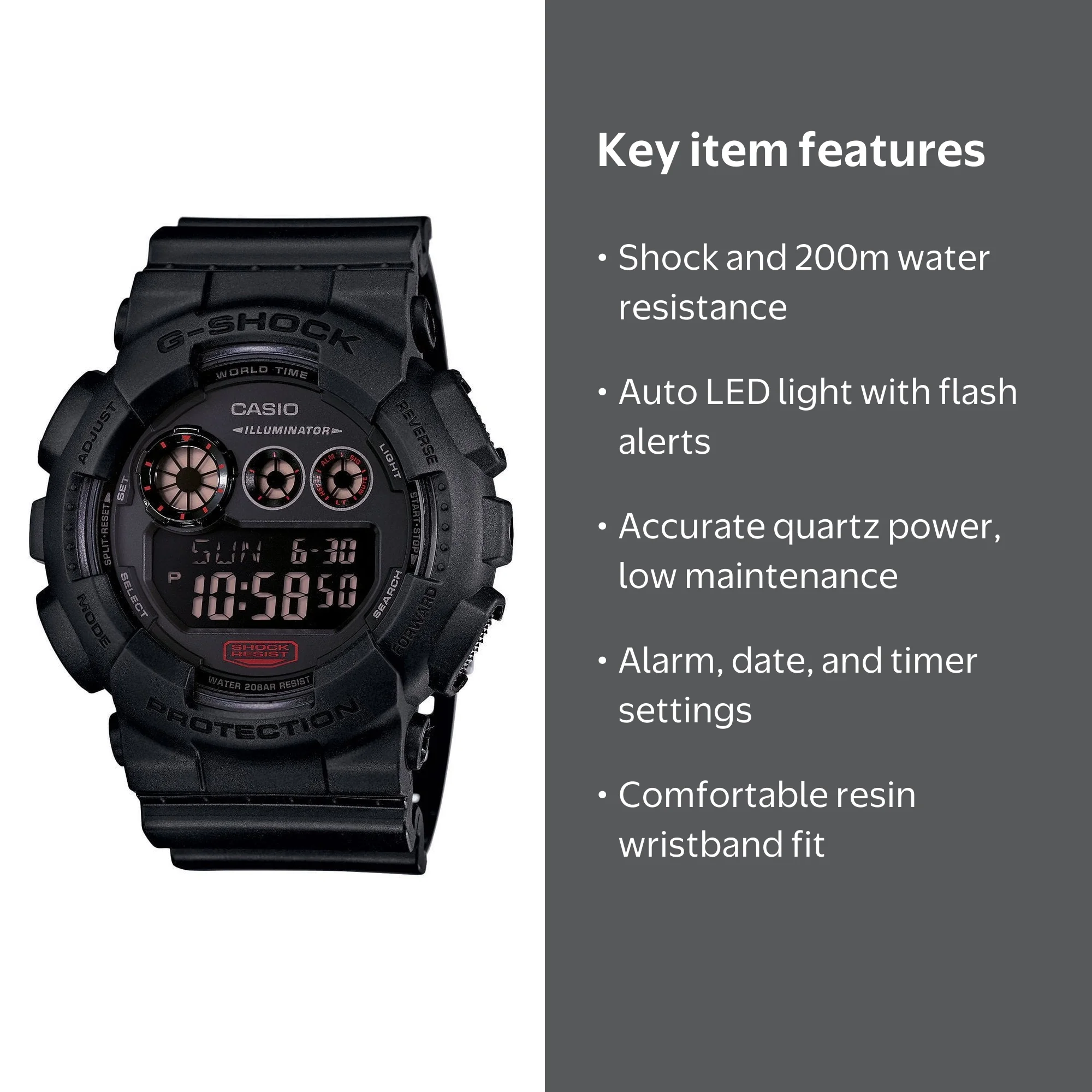Casio G-Shock Military Black GD120MB-1 X-Large Digital Super