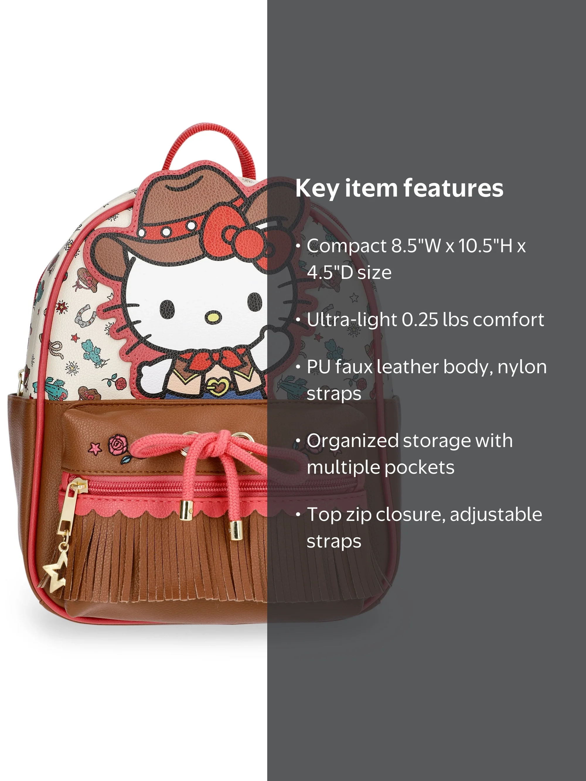 hello kitty faux leather backpack 50th Anniversary Metallic Gold Mini-Backpack this faux leather backpack is a great pick for all your adventures. Brand new HELLO KITTY faux