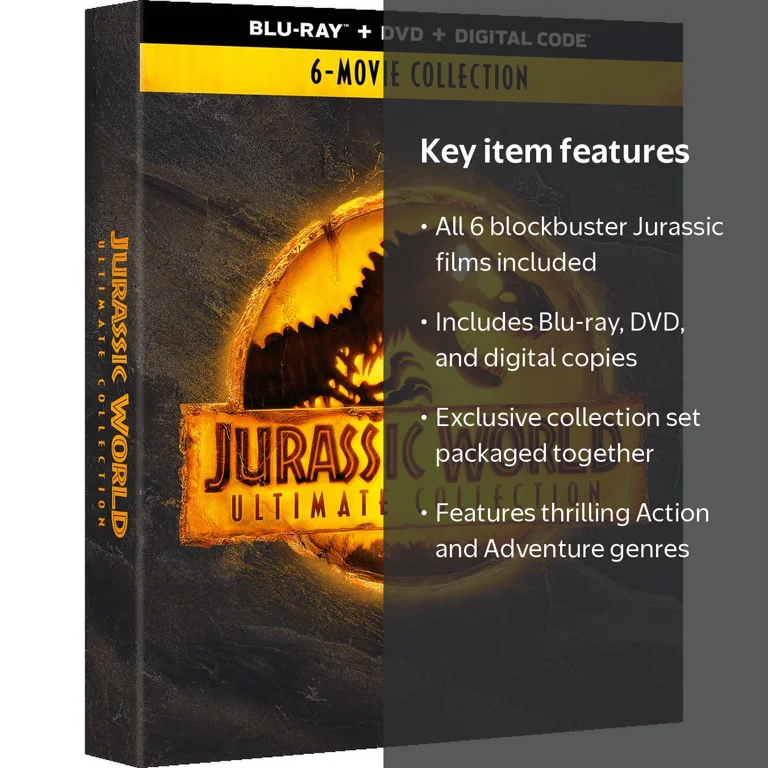 SDS, Jurassic World: 6-Movie Collection, Blu-ray DVD Digital