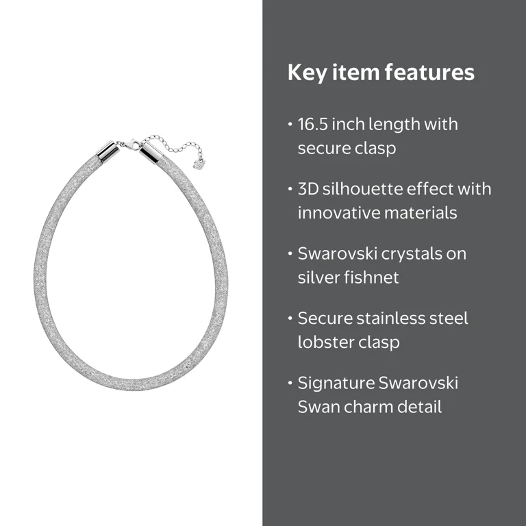 Swarovski Stardust Deluxe Women's Clear Crystal Fishnet Tube
