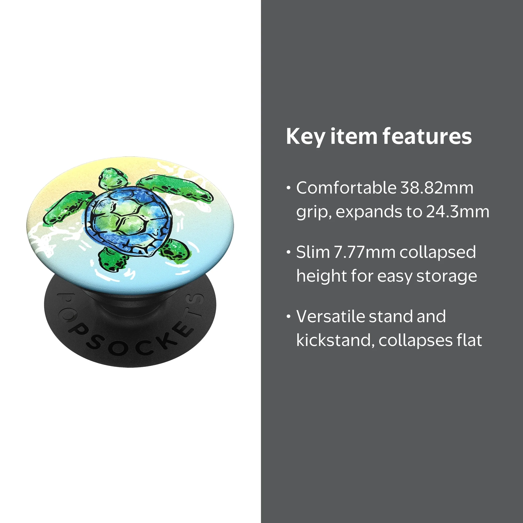 PopSockets Adhesive PopGrip with Expandable Kickstand Swappable Top fits  Phones and Cases - Walmart.com