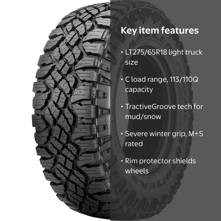 275/65R18 デュラトラックRT 1本 Goodyear Wrangler DuraTrac LT275/65R18 113/110Q C Rugged Terrain