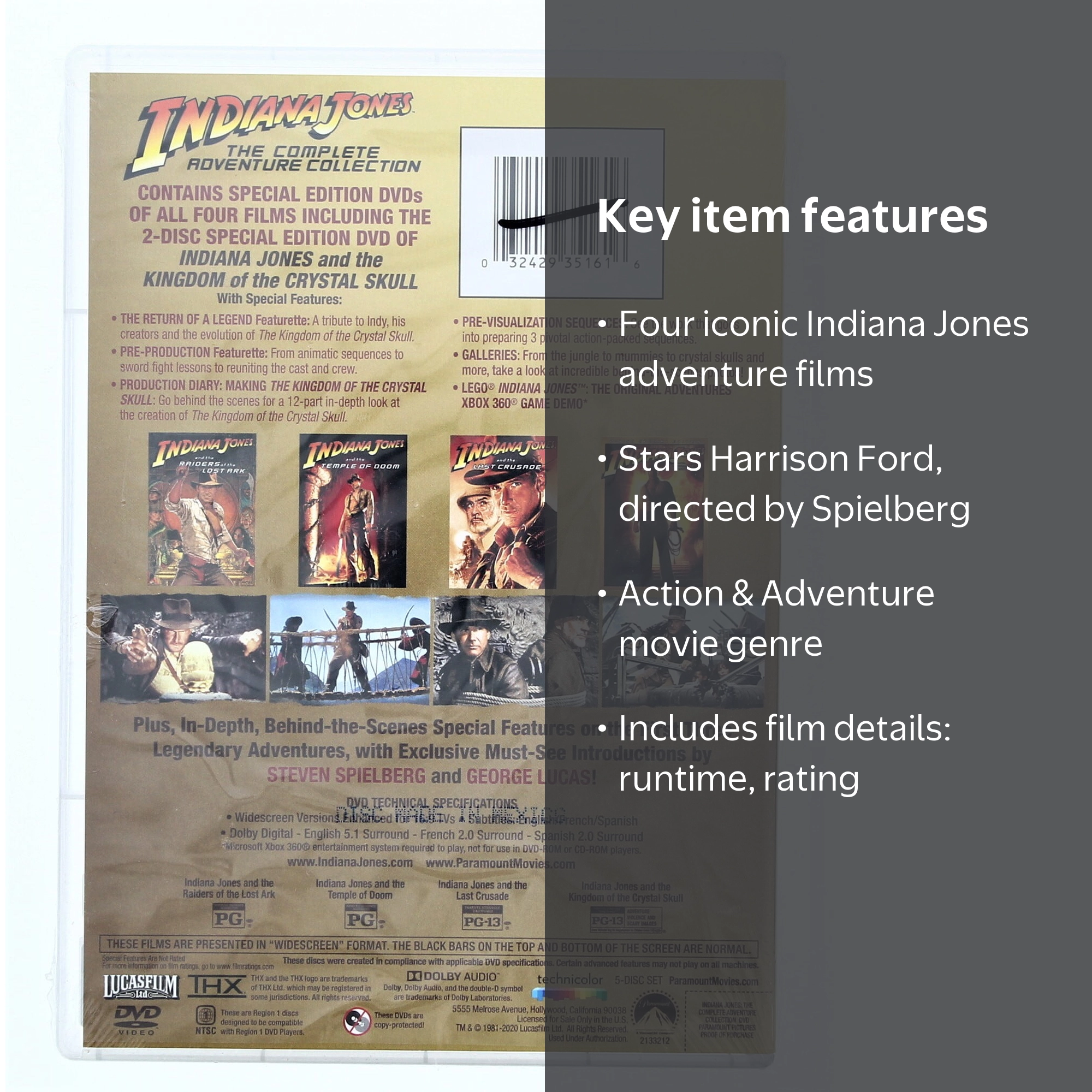 Indiana Jones Complete Adventure Series Box Set (DVD) - Walmart.com