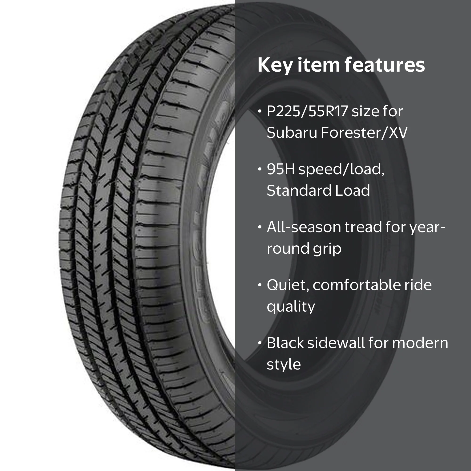 Yokohama, SUV/Crossover Tire, P225/55R17 95H, All Season - Walmart.com