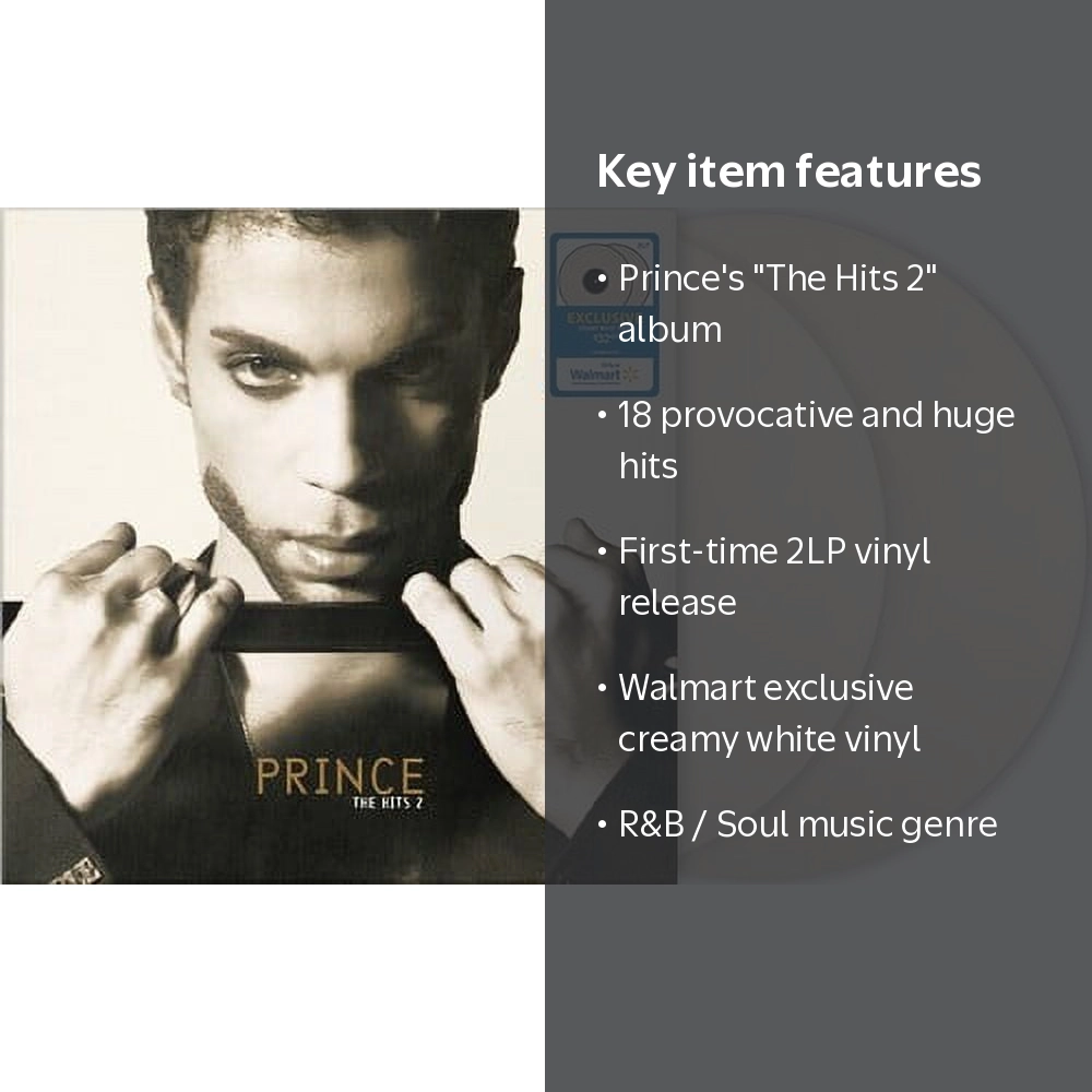 Walmart Exclusive: Prince - The Hits 2 - 2LP R&B/Soul Vinyl LP