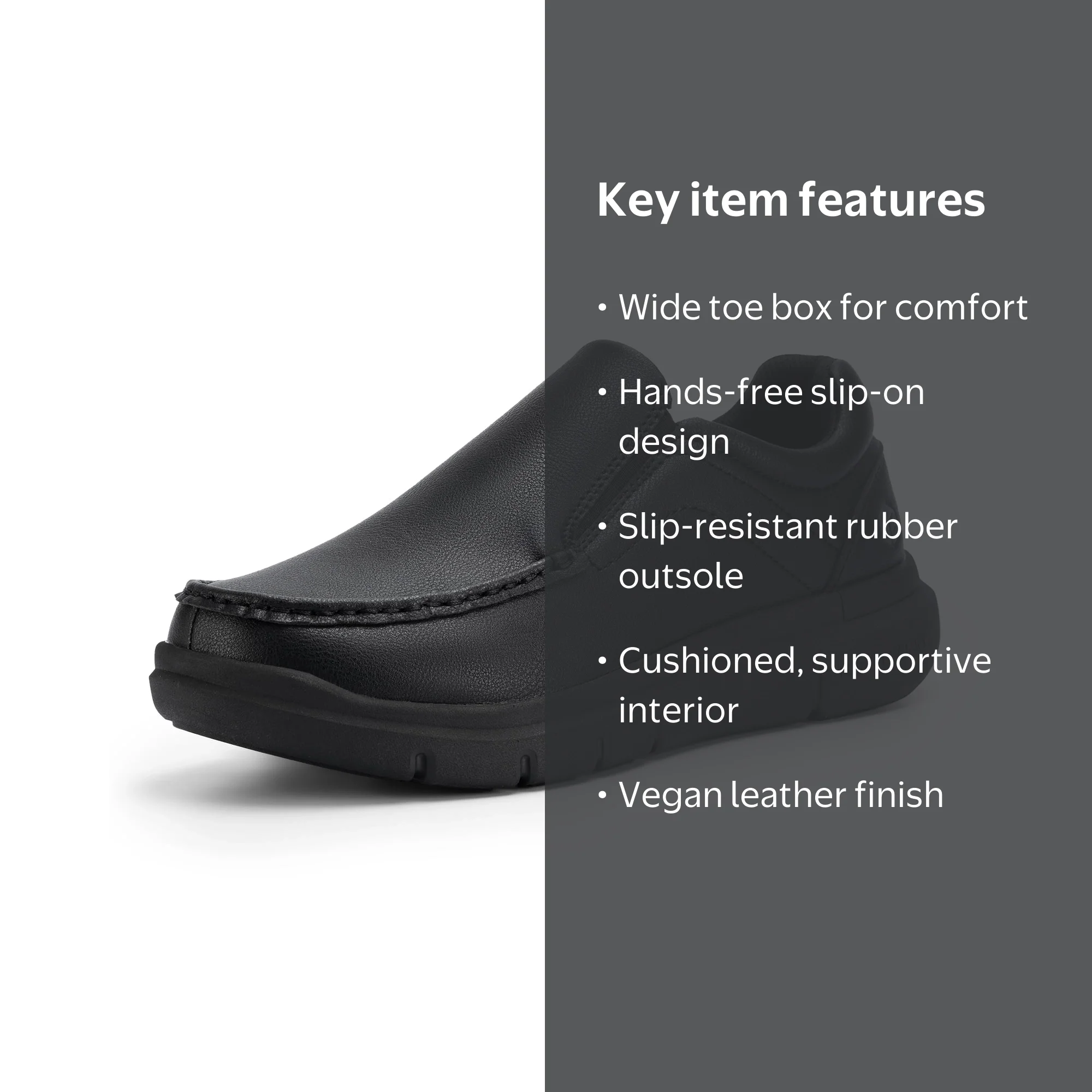 FitVille Mens Extra Wide Slip on Oxford Shoes Leather Loafers