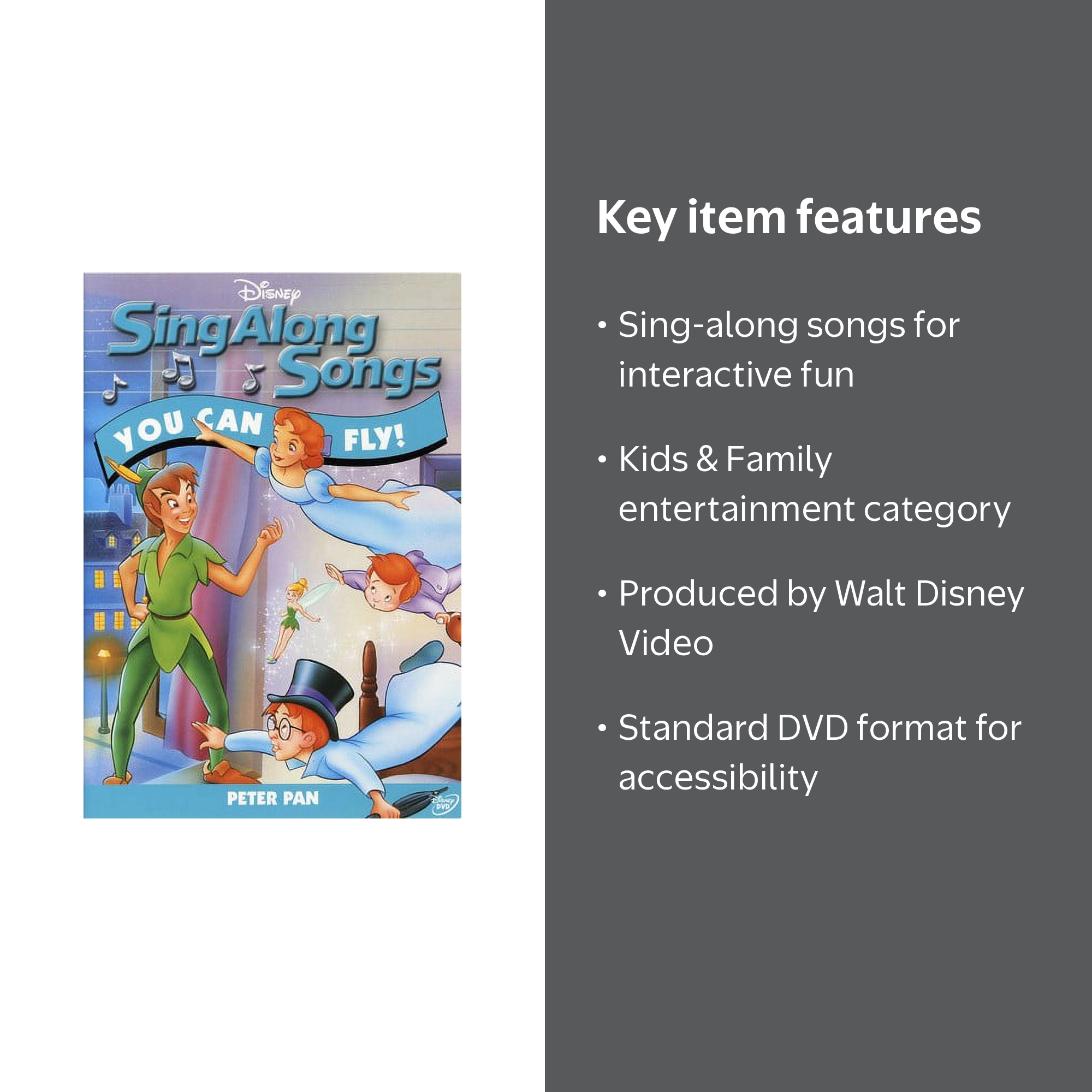 Walt Disney Video: Sing-Along Songs - You Can Fly! Kids & Family