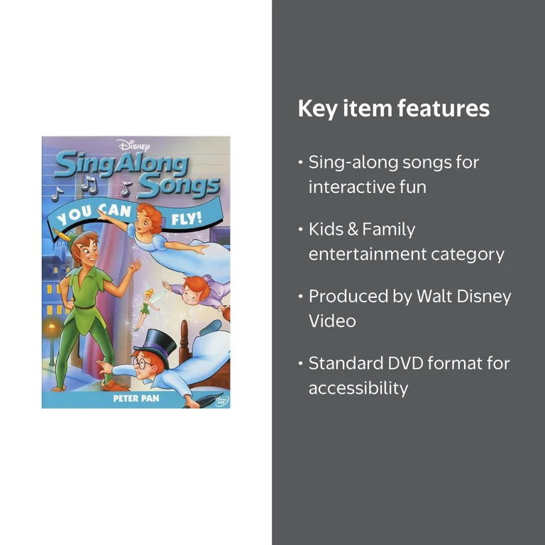 Walt Disney Video: Sing-Along Songs - You Can Fly! Kids & Family