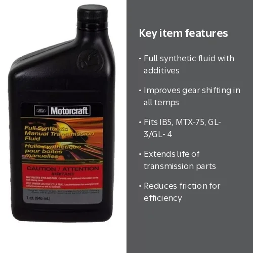 1 Quart Full Synthetic Manual Transmission Fluid OEM FORD