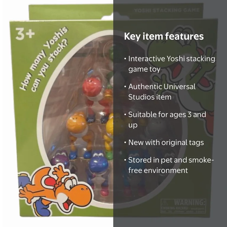 Universal Studios Super Nintendo World Yoshi Stacking Game Toy New