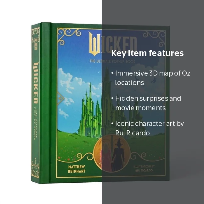 Insight Editions, Wicked Pop-Up Book, Hardcover, 3D Oz Map