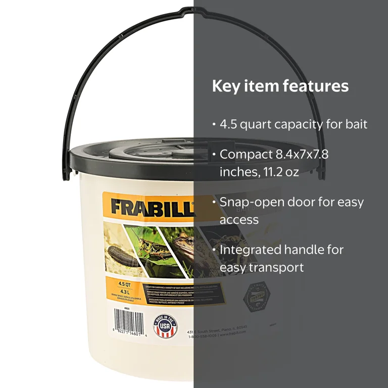 bucket fishing box Fishernomics Foldable with Live Bait Aerator Integrated holes for hooks/lures Boomistry Fishing Bucket Organizer for