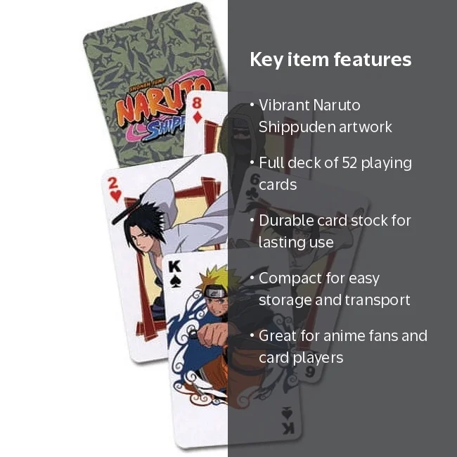 Great Eastern Naruto Shippuden Anime Standard Playing Card Deck