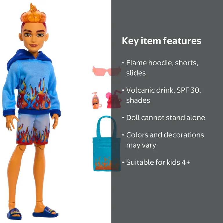 Walmart Exclusive: Monster High Heath Burns Doll with Beach-Ready