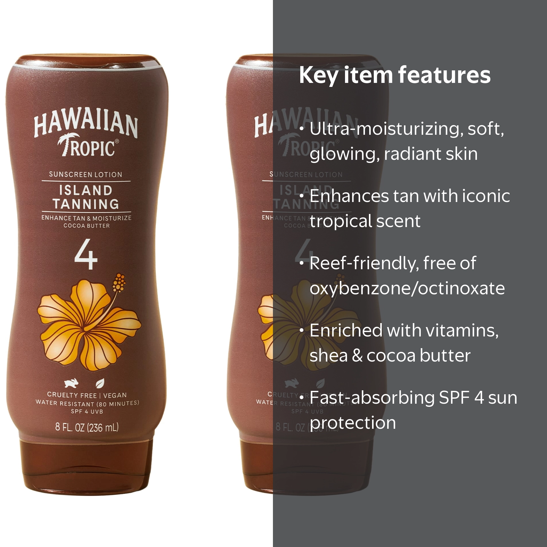 Hawaiian Tropic Tropical Island Scent Sunscreen Lotion, Skin