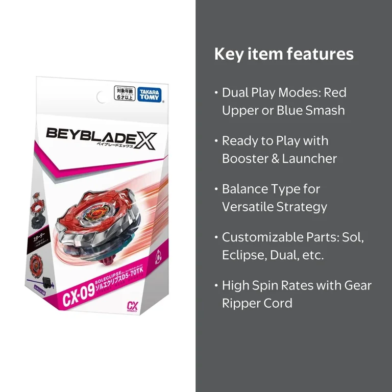 Takara Tomy, Beyblade Launch, CX-09 Starter SolEclipse D5-70TK