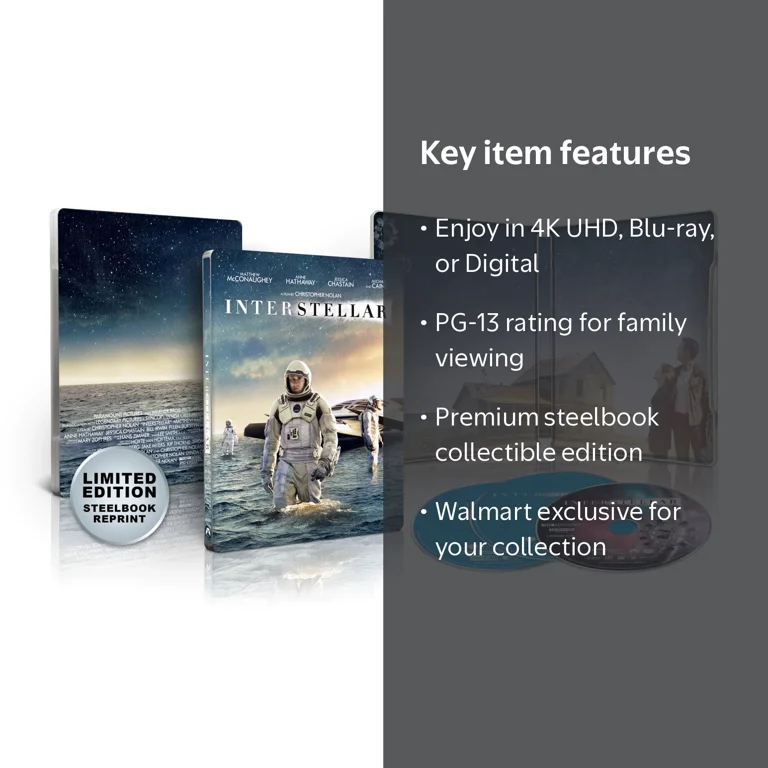 Interstellar (Steelbook) (Walmart Exclusive) (4K Ultra HD + Blu Interstellar (Steelbook) (Walmart Exclusive) (4K Ultra HD + Blu