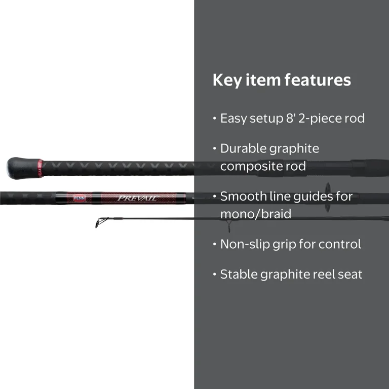 PENN Prevail Surf Spinning Rod - 8 Graphite Rod - Walmart.com
