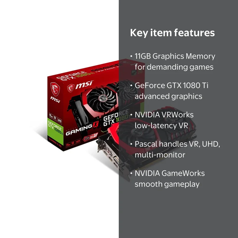 MSI GTX 1080 TI Gaming X 11G Graphics Card - Walmart.com
