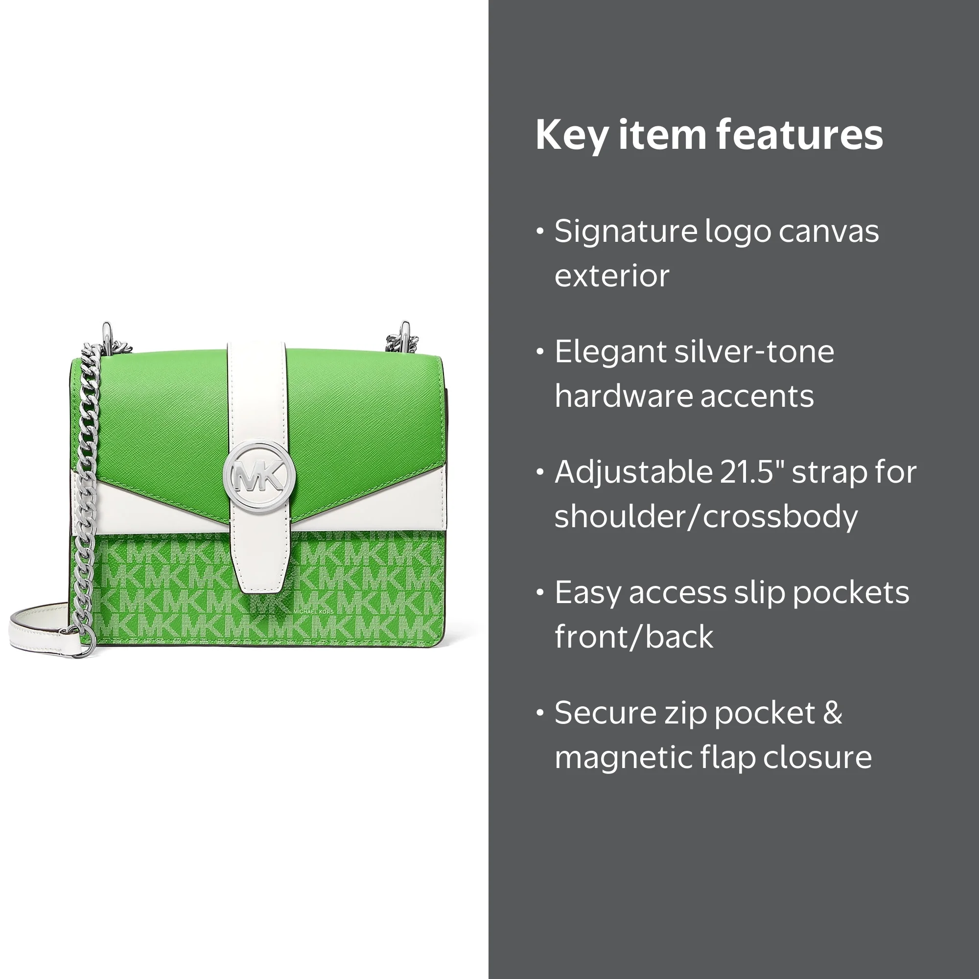 Michael Kors Greenwich Small Color-block Signature Logo Crossbody