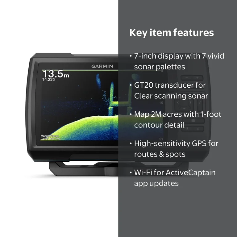 garmin striker fish finders 4 with Transducer, 3.5" GPS Fishfinder with Chirp Traditional Transducer Bundle with ExpertPower 12V 7 Amp EXP1270 Rechargeable Lead Acid Battery : Electronics and the way back to the boat ramp. Garmin STRIKER Vivid 4cv |