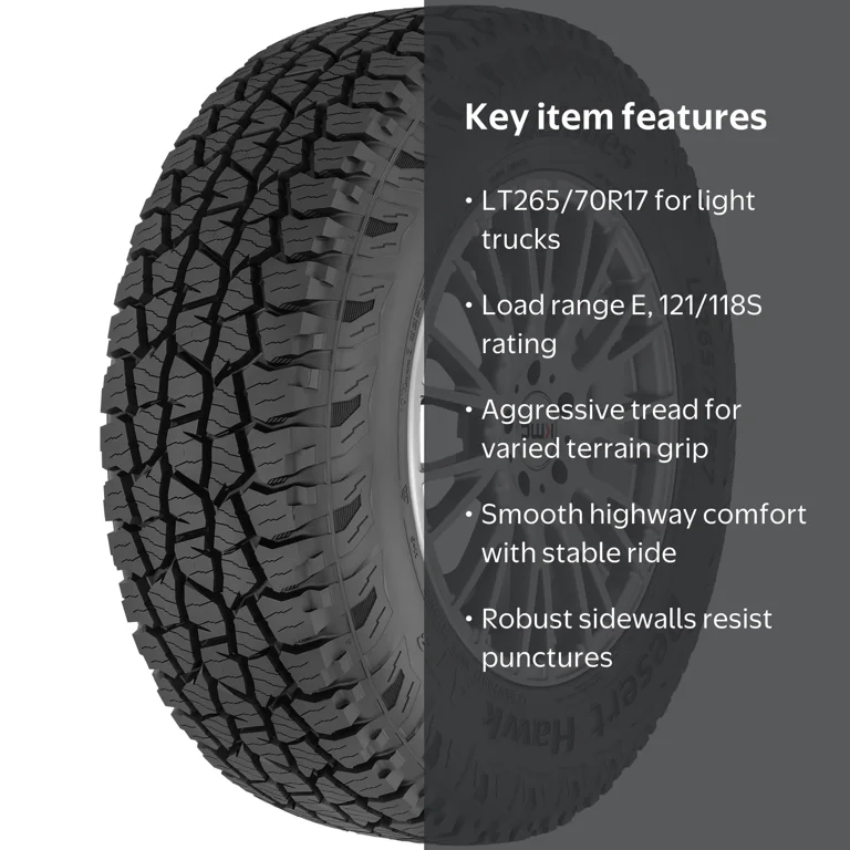 Achilles, All Terrain LT265/70R17 121/118S E SUV/Crossover Tire
