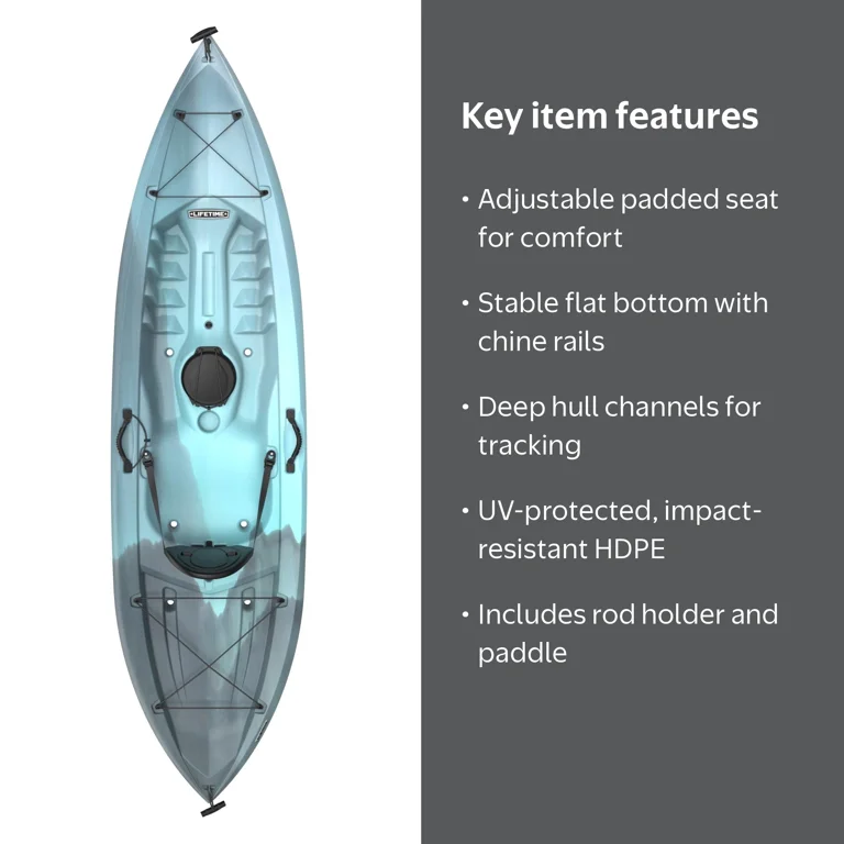 Lifetime Tahoma 10 ft Sit-On-Top Kayak with Paddle, Arctic Fusion