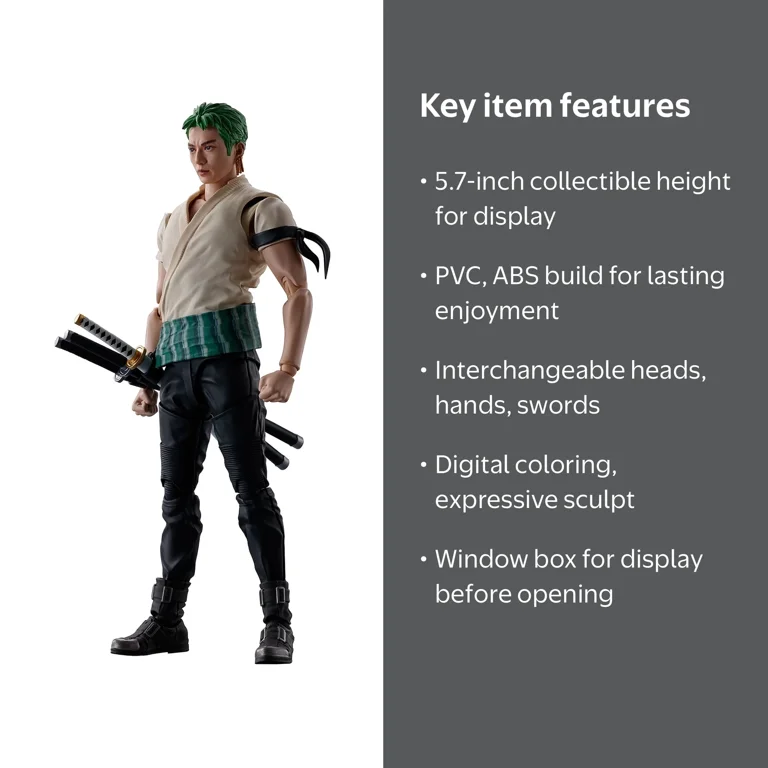 BANDAI HOBBY, Action Figure, Roronoa Zoro, from Netflix One Piece